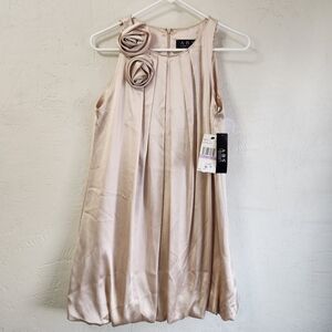 ABS Allen Schwartz Sleeveless Cocktail Dress Floral Emblishment P2p 18